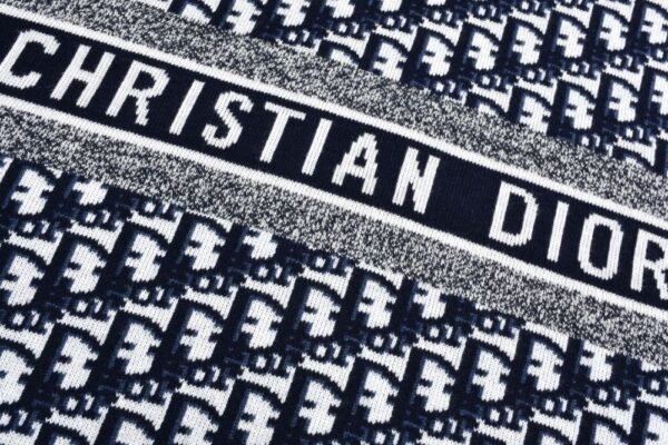 Dior 24Fw Double-faced cashmere jacquard knit hooded jacket