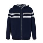 Dior 24Fw Double-faced cashmere jacquard knit hooded jacket