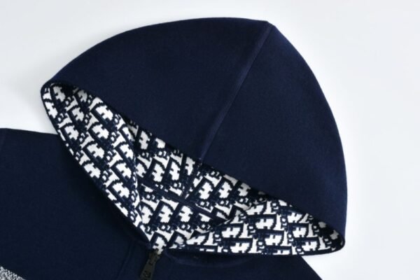 Dior 24Fw Double-faced cashmere jacquard knit hooded jacket