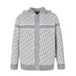 Dior 24Fw Double-faced cashmere jacquard knit hooded jacket