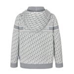 Dior 24Fw Double-faced cashmere jacquard knit hooded jacket