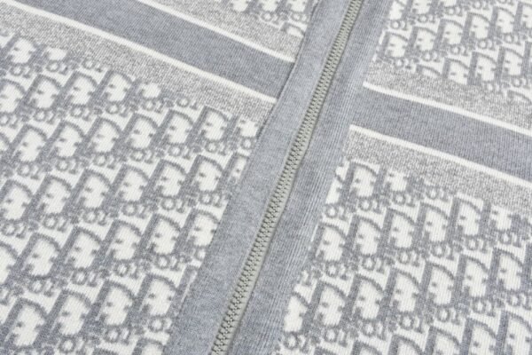 Dior 24Fw Double-faced cashmere jacquard knit hooded jacket