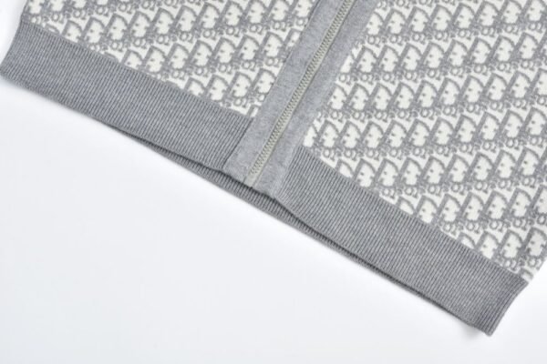 Dior 24Fw Double-faced cashmere jacquard knit hooded jacket