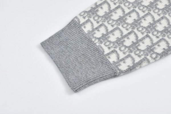 Dior 24Fw Double-faced cashmere jacquard knit hooded jacket