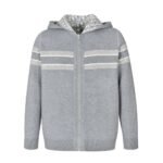Dior 24Fw Double-faced cashmere jacquard knit hooded jacket