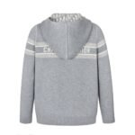 Dior 24Fw Double-faced cashmere jacquard knit hooded jacket