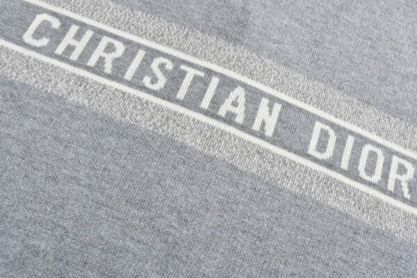 Dior 24Fw Double-faced cashmere jacquard knit hooded jacket