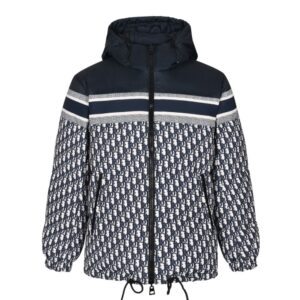 Dior 21FW Full Print Double-Sided Down Jacket Blue