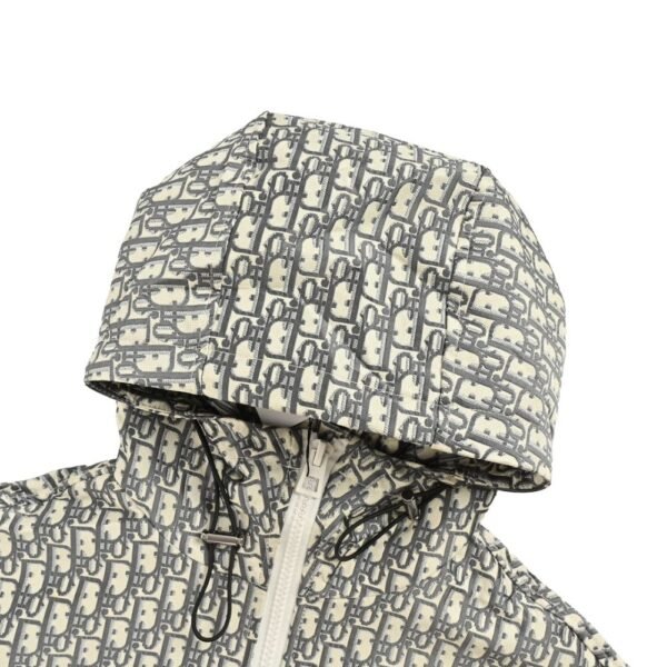 Dior 24Fw Printed Monogram Windbreaker Jacket  Grey