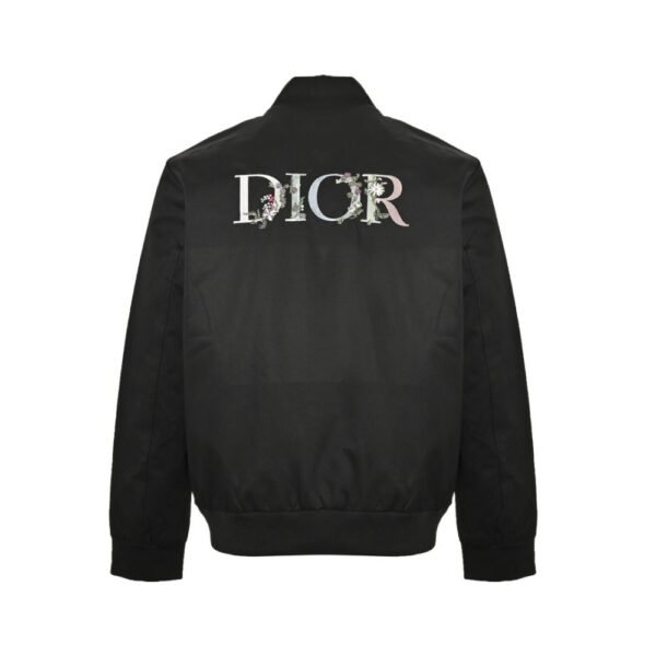 Dior 24Fw floral embroidered logo baseball jacket