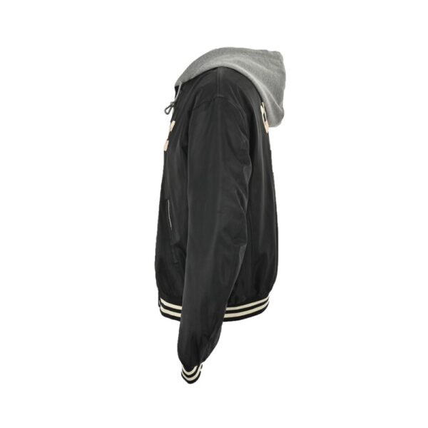 Celine 23Fw Embroidered Letters Hooded Cotton Jacket