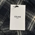 Celine 24Fw Check Cashmere Hooded Jacket