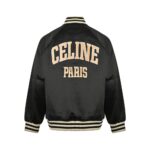 Celine 24Fw Teddy letter print baseball jacket