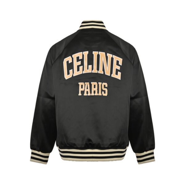 Celine 24Fw Teddy letter print baseball jacket