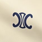 Celine 23Fw embroidered slogan vintage trench coat