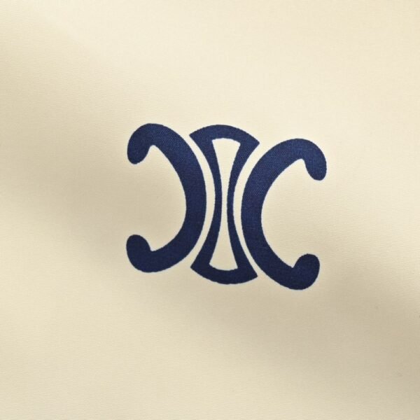 Celine 23Fw embroidered slogan vintage trench coat