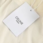 Celine 23Fw embroidered slogan vintage trench coat