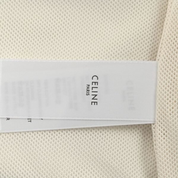 Celine 23Fw embroidered slogan vintage trench coat