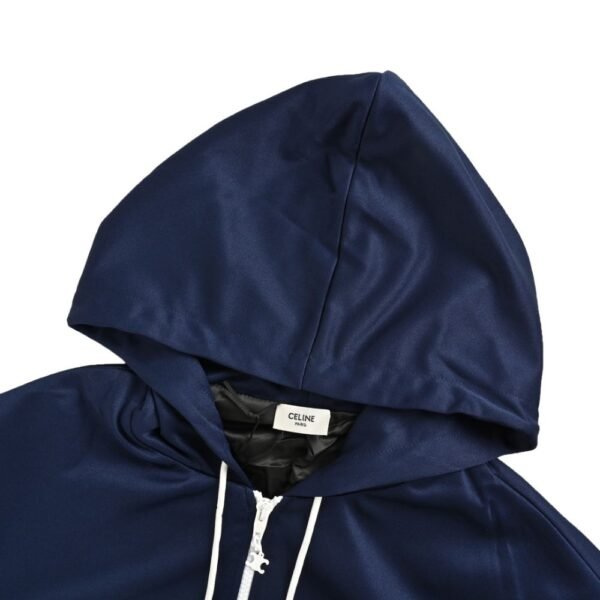 Celine 24Fw Double-faced plain webbing hooded jacket