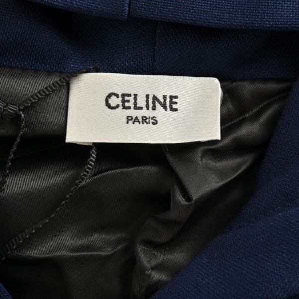 Celine 24Fw Double-faced plain webbing hooded jacket