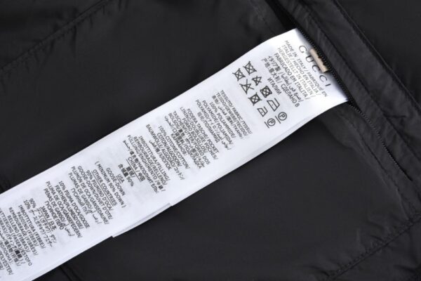 Gucci 23ss Red and green ribbon down jacket