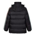Gucci 23ss Red and green ribbon full print down jacket
