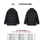 Gucci 23ss Red and green ribbon full print down jacket