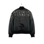 Givenchy 22FW Leather Embroidery Baseball Jacket