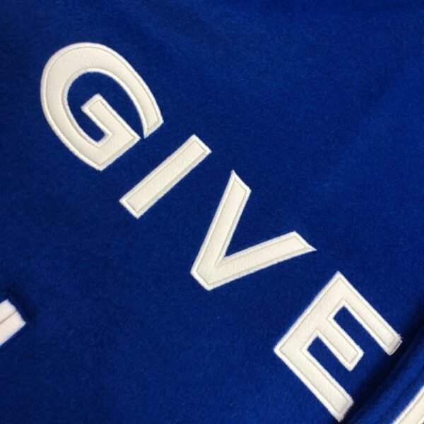 Givenchy 21FW Leather Slogan Baseball Jacket