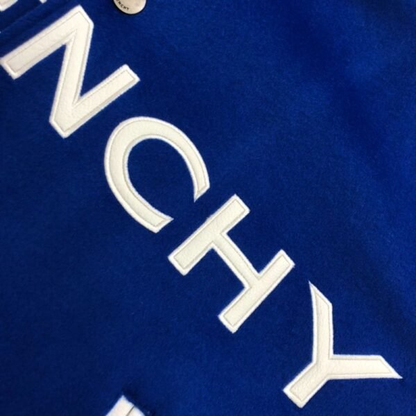 Givenchy 21FW Leather Slogan Baseball Jacket