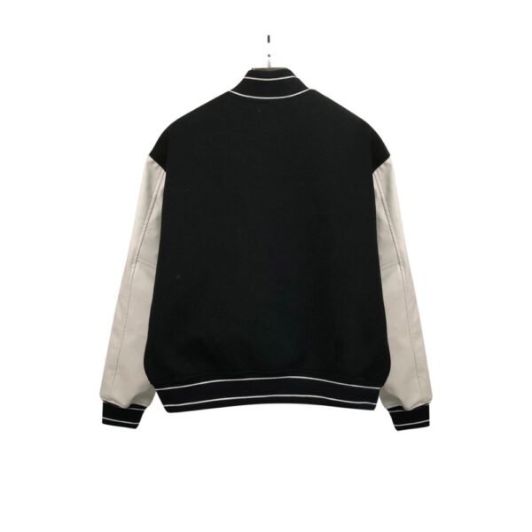 Givenchy 21FW Leather Slogan Baseball Jacket