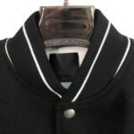 Givenchy 21FW Leather Slogan Baseball Jacket