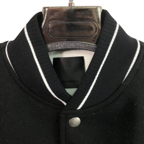 Givenchy 21FW Leather Slogan Baseball Jacket