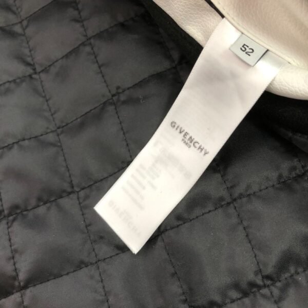 Givenchy 21FW Leather Slogan Baseball Jacket