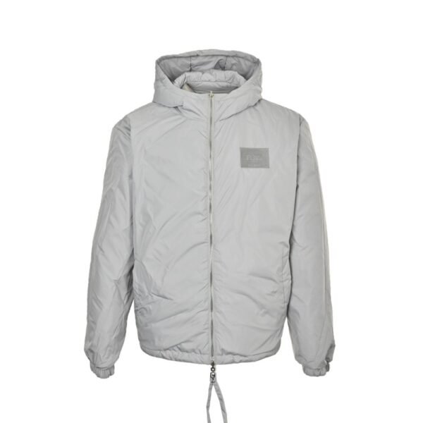 Fendi 24Fw Nylon and cotton hooded jacket with oblique stitching