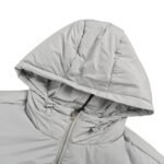 Fendi 24Fw Nylon and cotton hooded jacket with oblique stitching