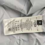 Fendi 24Fw Nylon and cotton hooded jacket with oblique stitching