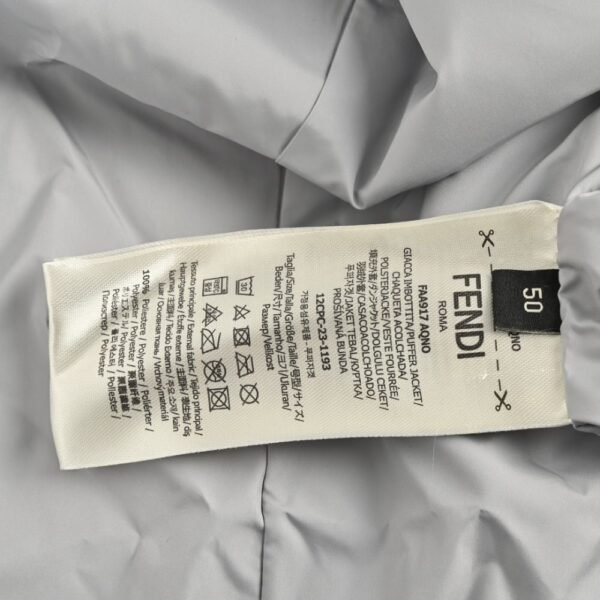 Fendi 24Fw Nylon and cotton hooded jacket with oblique stitching
