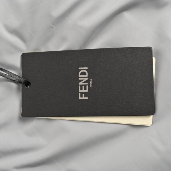 Fendi 24Fw Nylon and cotton hooded jacket with oblique stitching