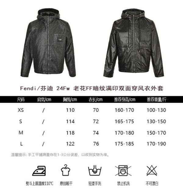 Fendi  24Fw FF dark pattern full print double-sided windbreaker jacket