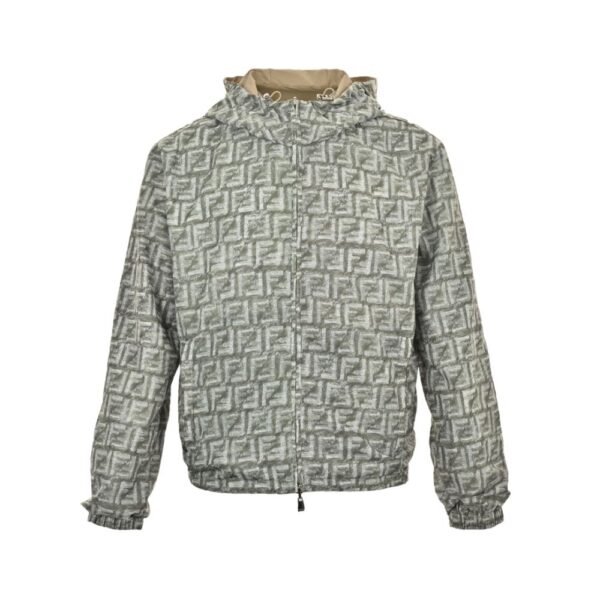 Fendi 24ss Green FF Reversible Nylon Jacket with Hood