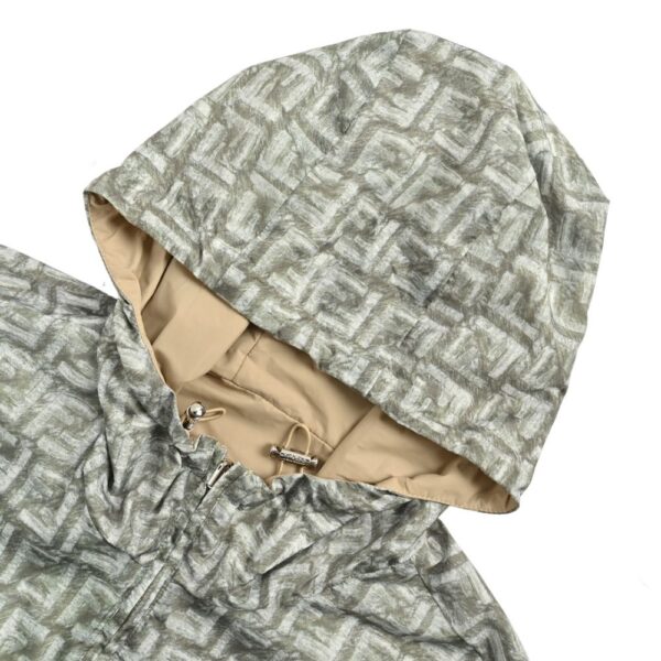 Fendi 24ss Green FF Reversible Nylon Jacket with Hood