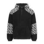 Fendi Half-zip color-block lambswool jacket