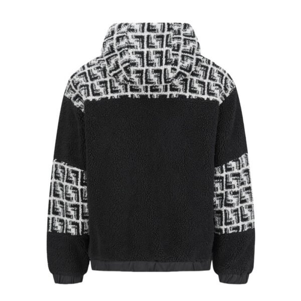 Fendi Half-zip color-block lambswool jacket