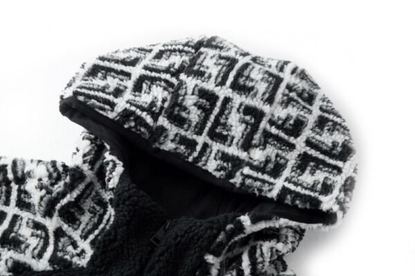 Fendi Half-zip color-block lambswool jacket