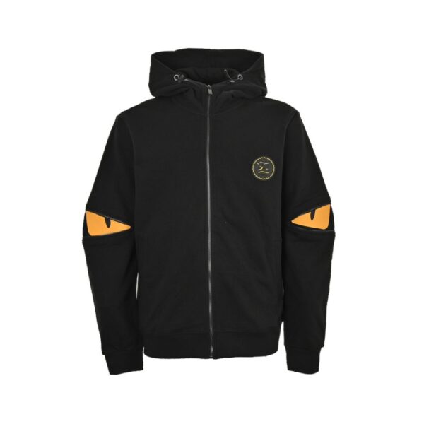 Fendi Rubber zip-up hooded jacket