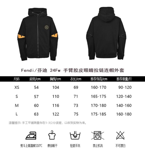 Fendi Rubber zip-up hooded jacket