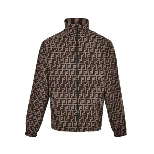 Fendi Printed stand collar jacket