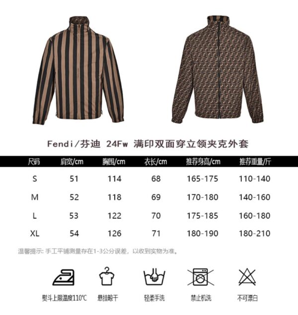 Fendi Printed stand collar jacket