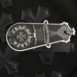 Chrome hearts Cross-patterned leather bomber jacket